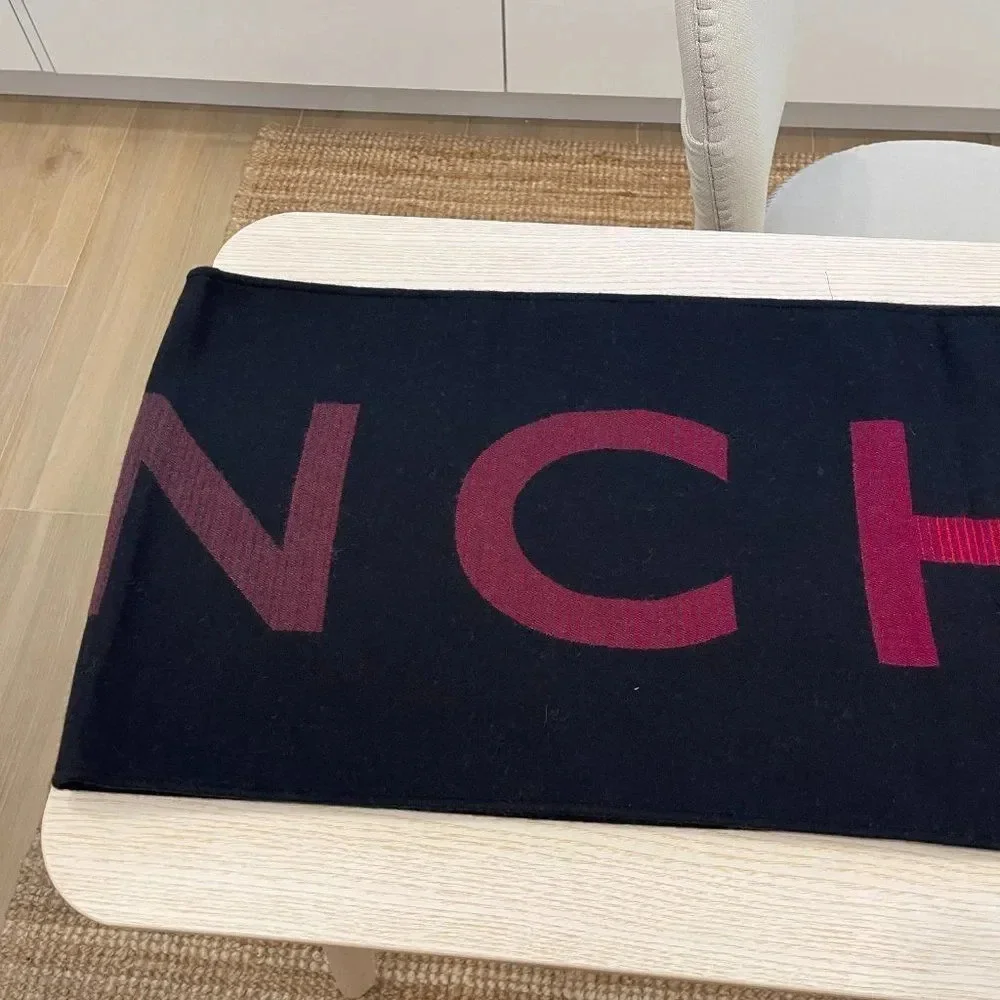 Givenchy Ombre Reversible Logo Wool Virgin Wool & Silk Scarf